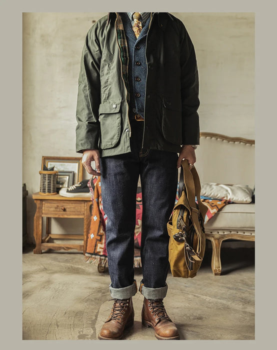 Selvedge Slim Cut Denim Straight Leg Pants