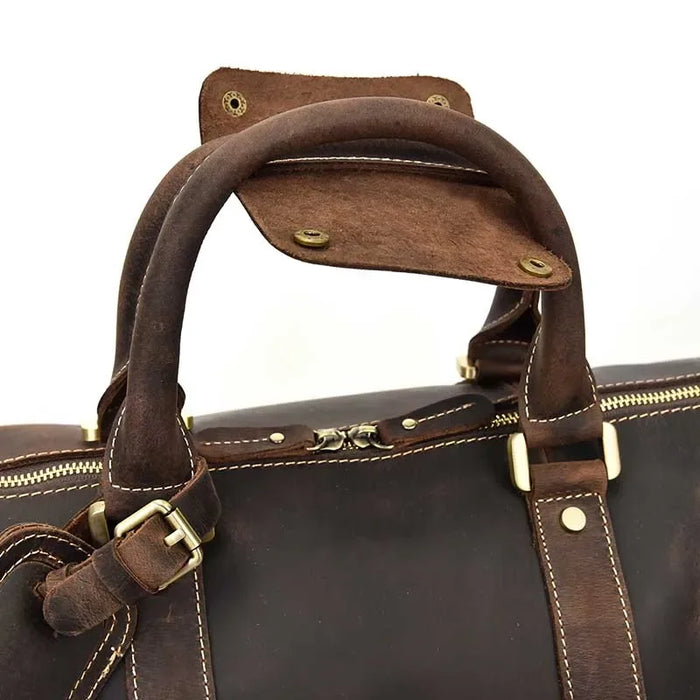 Crazy Horse Leather Travel Duffel Bag