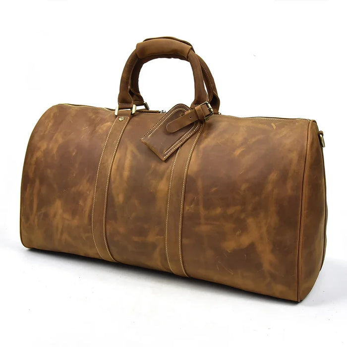 Crazy Horse Leather Travel Duffel Bag