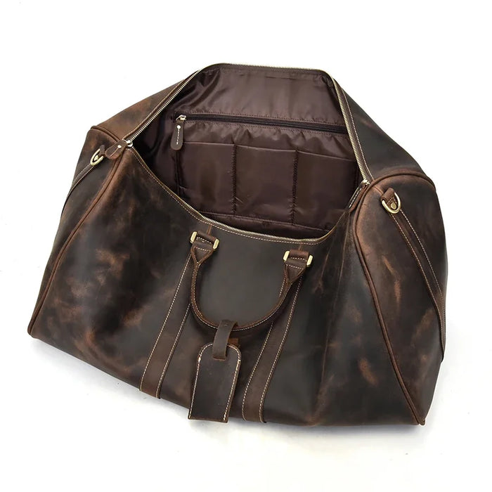 Crazy Horse Leather Travel Duffel Bag