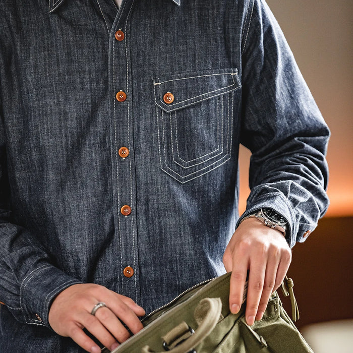 Vintage Western Cowboy Denim Shirt