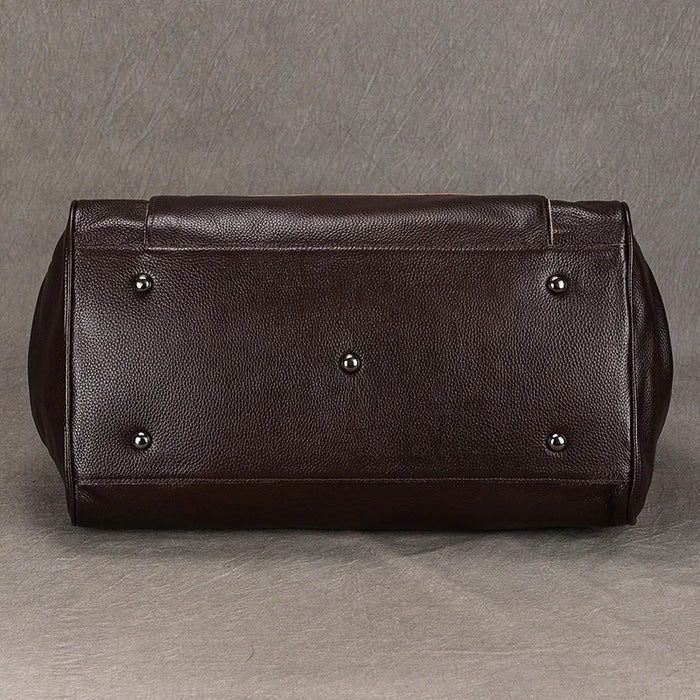 Luxury Genuine Leather Carry-On Weekender