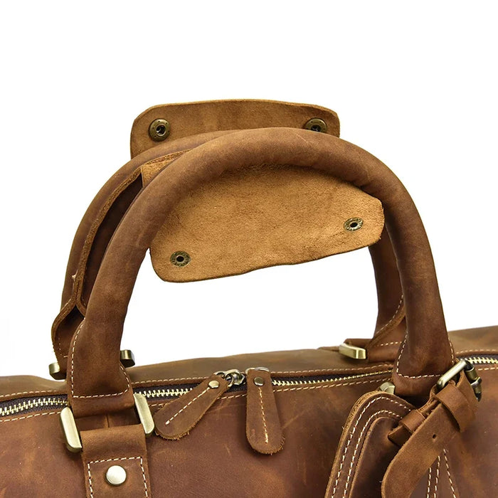 Crazy Horse Leather Travel Duffel Bag