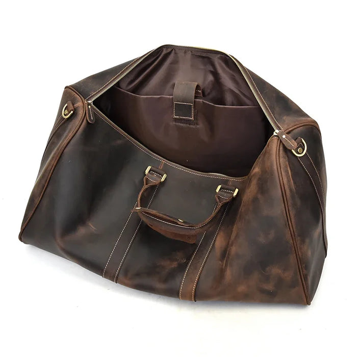 Crazy Horse Leather Travel Duffel Bag