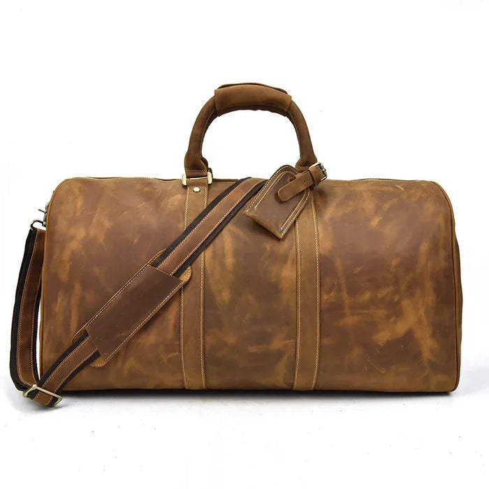Crazy Horse Leather Travel Duffel Bag